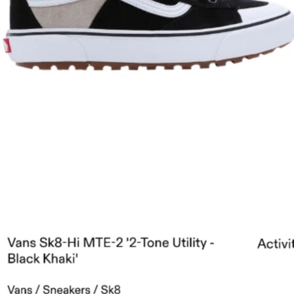 Vans Hi Sk8 MTE Utility Waterproof Tennis Shoe Sneaker Black Khaki Skate Men 8.5 - Picture 9 of 11